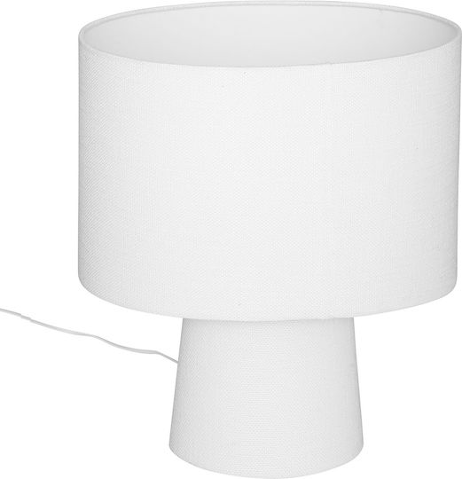 Metal Lampă de masă pentru Soclu E27 cu Abajur Alb și Bază