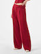 Women's Fabric Trousers Red