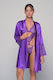 Milena by Paris Dantelat Set de Lenjerie cu Șir de caractere Violet