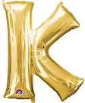 Foil Mini Balloon Letter K Gold