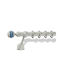 Enis by Domus Metallisch Vorhangstange Ίρις Doppel mit Schiene Φ25mm 240cm Light Blue, Ice, Pastel