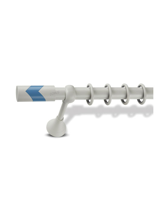 Enis by Domus Metallisch Vorhangstange Ευρώτας Doppel mit Stange Φ20mm 160cm Light Blue, Ice, Pastel