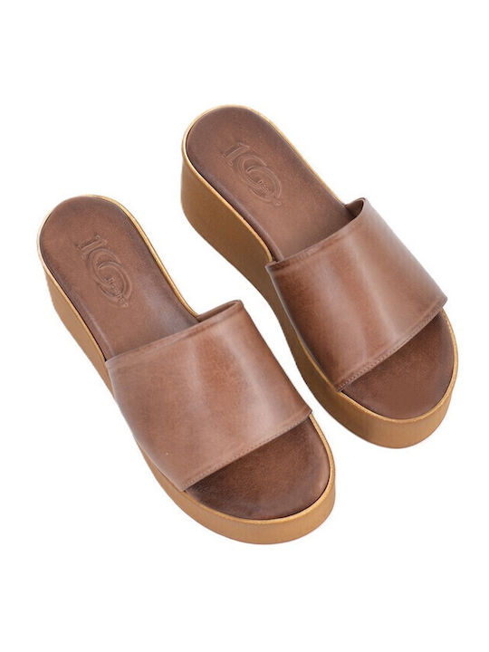 Sandale Casual Damă Flatforme Maro