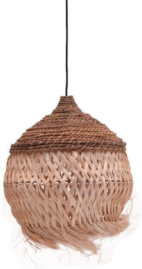 Inart Fiorine Pendant Light Beige Boho with Socket E27 35x35x45cm