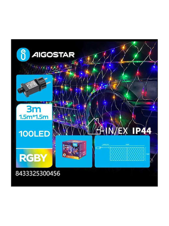 Λαμπάκια LED 1.5μ. x 150εκ. Πολύχρωμα τύπου Δίχτυ