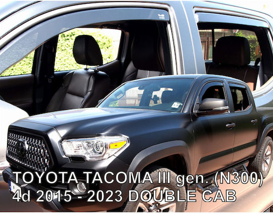 Heko Set deflectoare de vânt Dark Fime pentru Toyota Tacoma 2015-2023 4buc
