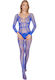 Comfort Bodystocking Plasă Albastră