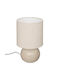 Ceramic Table Lamp with Beige Shade and Base