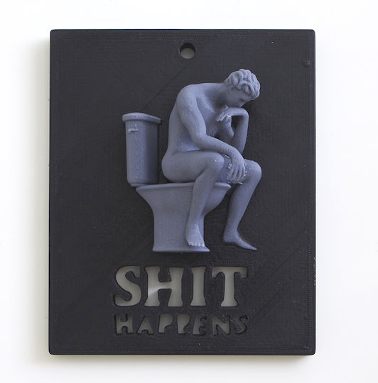 3D Art Shop 3D Πινακίδα Shit Happens 15x5x15cm