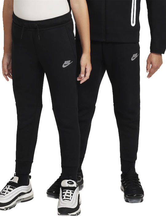 Pantaloni De Trening Pentru Copii Negri Sportswear Tech