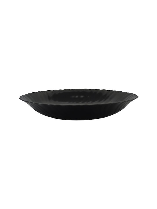 Ankor Πιάτο Βαθύ Γυάλινο Μαύρο 21.5cm