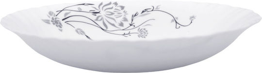 Ankor Πιάτο Βαθύ Γυάλινο Λευκό 21.5cm