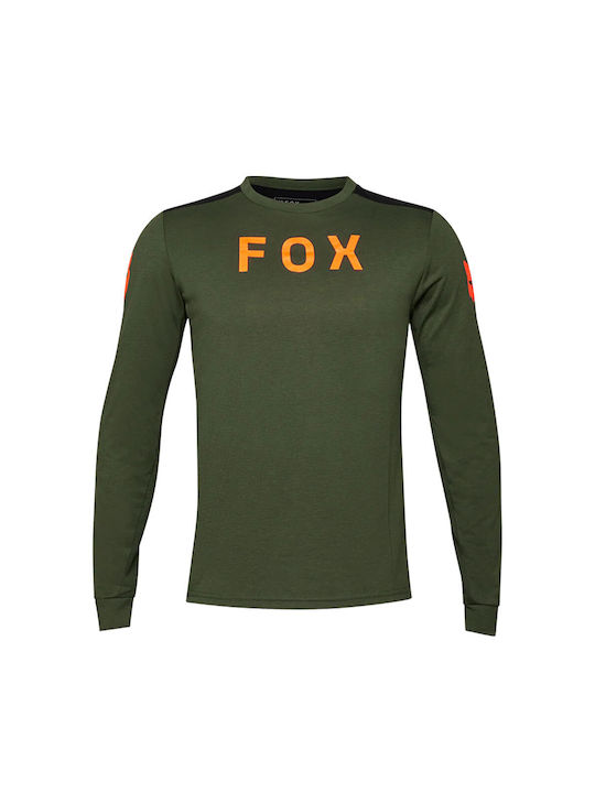 Fox Ranger Lange Ärmel Radtrikot Grün