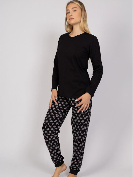 Cherry Underwear Set Pijamale pentru Femei Black