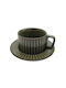 Etoile Cană Cană Maro Ceramică Alb