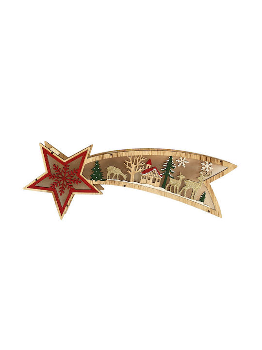 Weihnachtlicher Dekorativer Stern Holz 10.5x39cm 1Stück