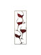 Wallity Wall Decor Wine Red Made of Metal 90x5x32cm