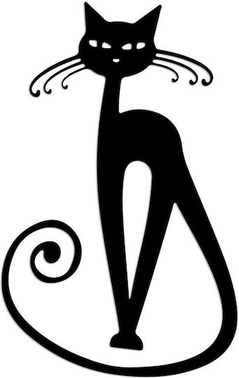 Wallity Wanddekoration Silhouette Schwarz aus Metall 60x37cm