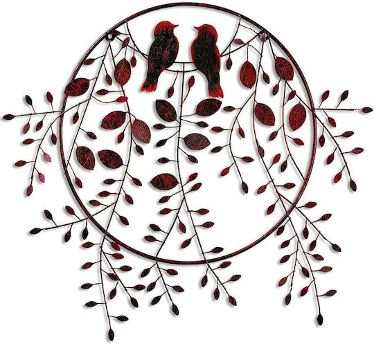 Love Birds Wall Decor 930dyu1233 75x86cm Black-red Wallity Metal