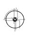 Wallity Wall Clock Metallic Black 49x43cm