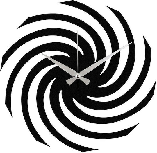 Wallity Metallische Wanduhr Schwarz Ø48cm