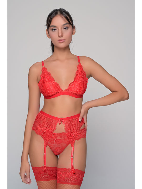 Damen Brasilien mit Spitze Red