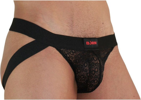 Chisa Novelties Jockstrap Sexy pentru bărbați Negru