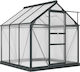 Outsunny 845-058GY Greenhouse House Type with Aluminum Frame 1.9x1.9x2m