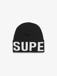 Superdry Beanie Ανδρικός Σκούφος Πλεκτός σε Μαύρο χρώμα