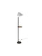 Luma Floor Lamp H160xW30cm. with Socket for Bulb E27 black-silver