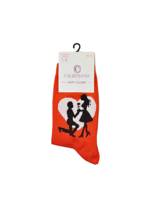 Calzemania Women's Socks RED