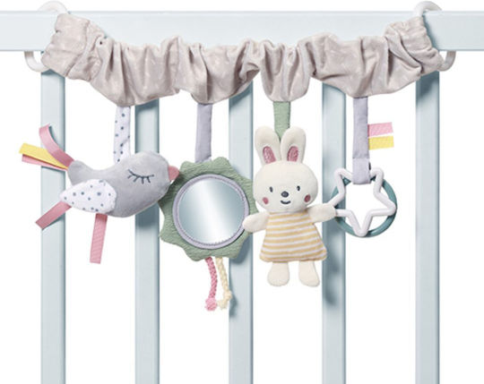 Babyono Κρεμαστό Παιχνίδι Κούνιας και Καροτσιού με Μασητικό και Καθρέφτη Nature για Νεογέννητα
