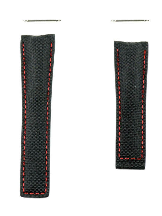 TAG Heuer Carrera Δερμάτινο Λουράκι Μαύρο 22mm