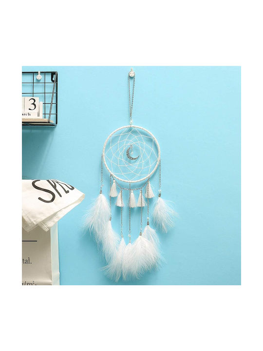SP Souliotis Decorative Dreamcatcher Handmade White Fabric 50x50cm