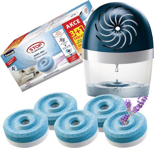 4x Ceresit Moisture Absorber Tablets 450g 1x Lavender 3x Regular + Ceresit Moisture Absorber Blue Device Aero 360