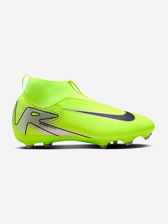 Ghete De Fotbal Pentru Copii Cu Glezna Înaltă Jr Mercurial Superfly 10 Academy Cu Crampoane Negre