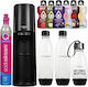 Soda Maker Sodastream Terra Black + 3 Bottles + Bolero Sticks Set 6 Flavors