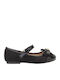 Kids Anatomic Suede Ballerinas with Hoop & Loop Closure Black