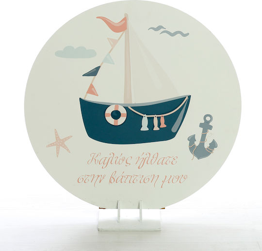 Holzdekorativer Ständer Schiff 70x70cm 2360-2