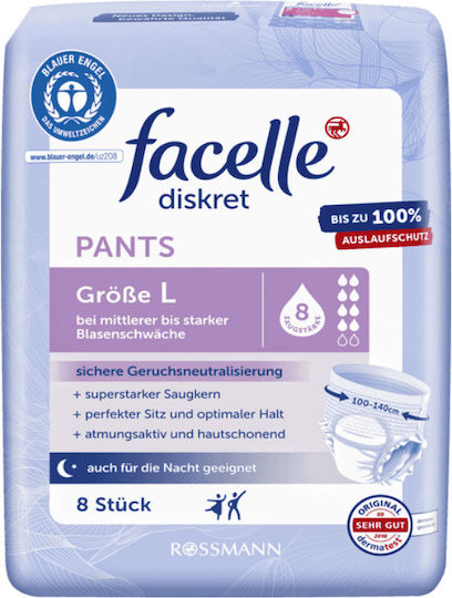 Facelle Women's Incontinence Pad 8pcs