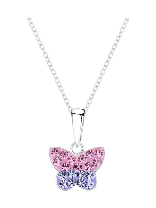 Callajewels Παιδικό Κολιέ Πεταλούδα από Ασήμι με Αλυσίδα C13069-PH100229232559