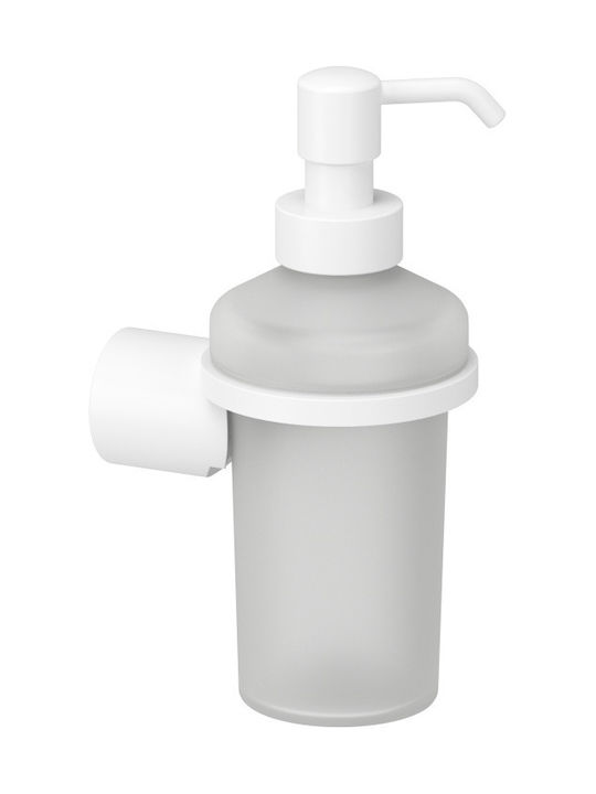 Verdi Lamda Επιτοίχιο Dispenser Γυάλινο Λευκό