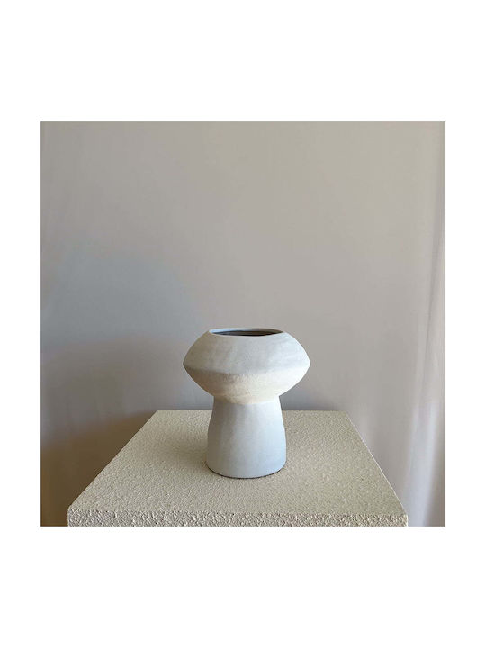 Decorative Vase White 19x19x20cm