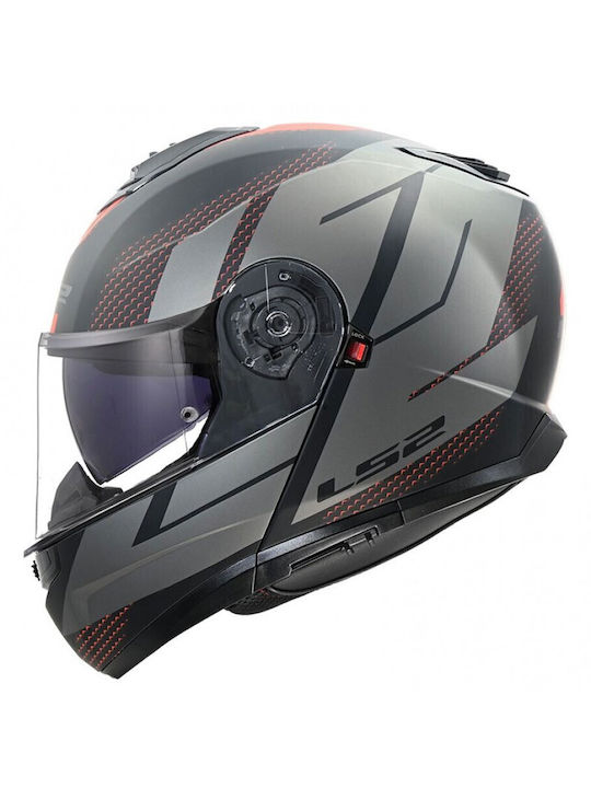LS2 Strobe II Code Matt Black/Grey Motorcycle H...