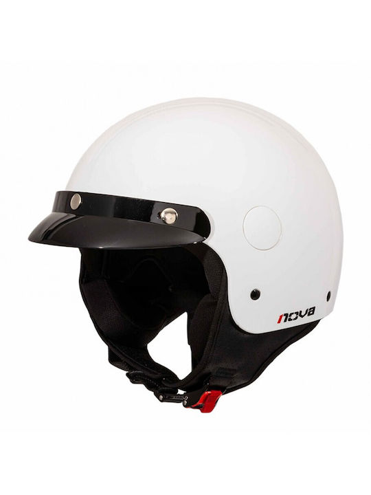 NOVA OF229P alb lucios Cască Moto Jet ECE 22.06...