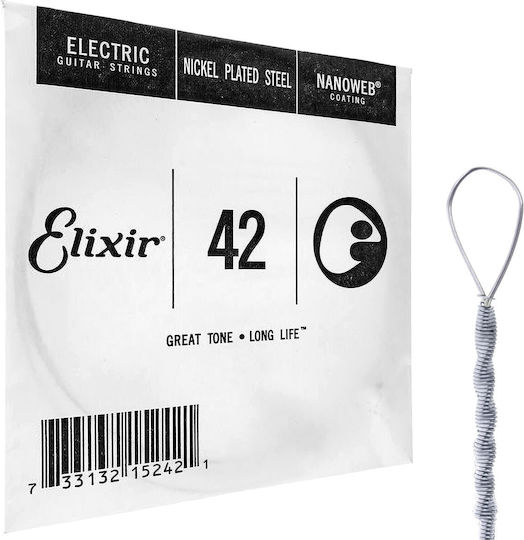 Elixir Single Nickel Plated Steel String for Lute Nanoweb .042"