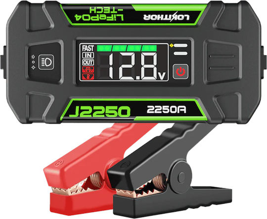 Lokithor J2250 Pro Φορητός Εκκινητής Μπαταρίας Αυτοκινήτου με Power Bank / USB / Τρόμπα 2250A
