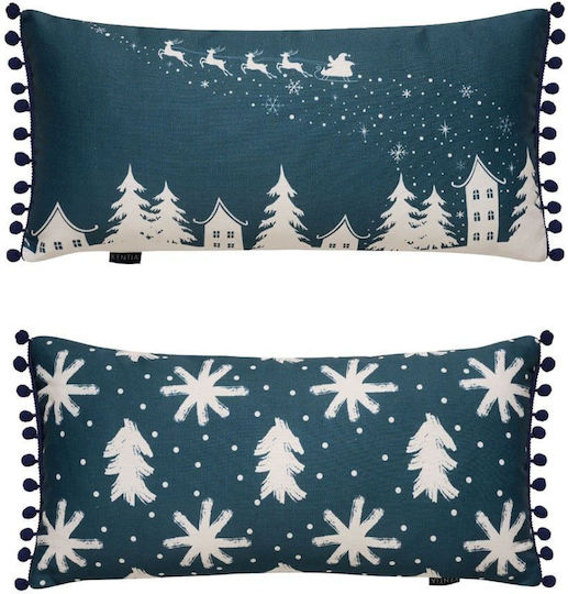 Kentia Christmas Decorative Pillow Rectangular Multicolour 30x60cm