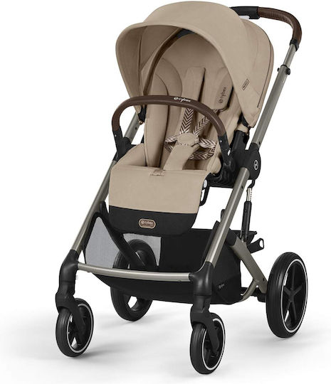 Cybex Balios S LUX Ρυθμιζόμενο Καρότσι Μωρού Kατάλληλο για Nεογέννητο Almond Beige 11.7kg
