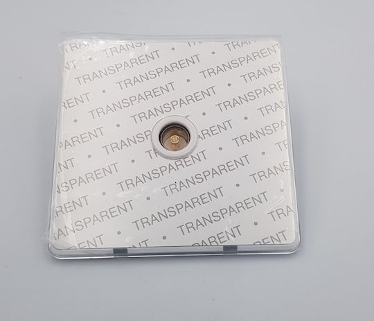 Ultimate Screwless Flat Plate Tv Fm Socket Coaxial Transpaent White
